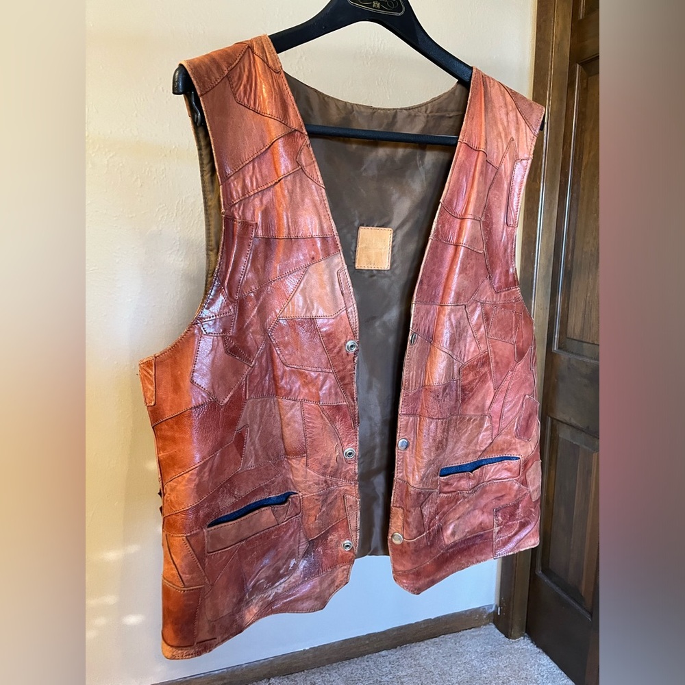 VINTAGE Patchwork Leather Vest